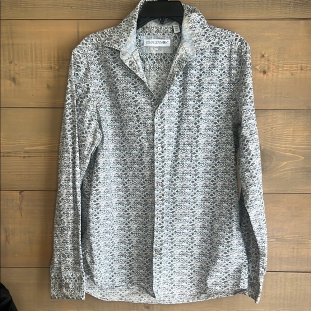 John Lennon Men's Button Front Patterned Shirt in size Medium